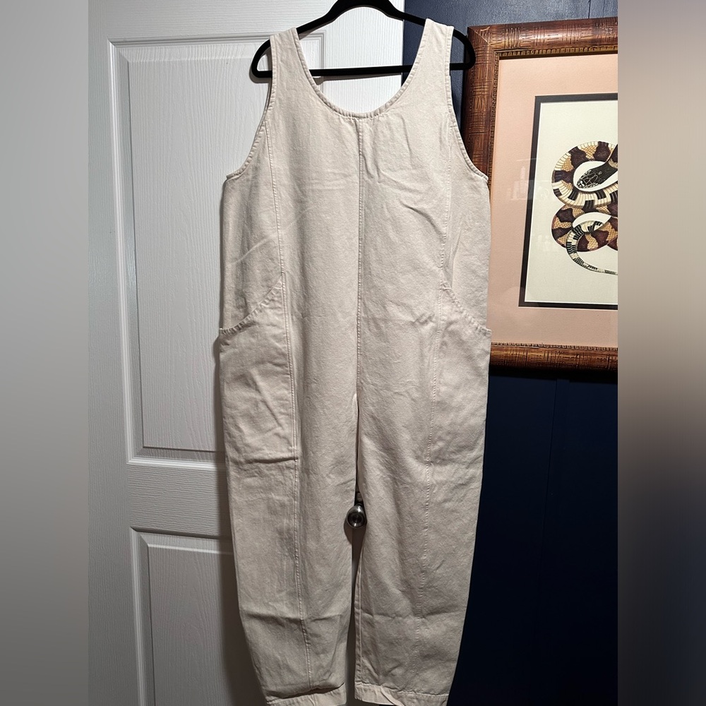 ELIZABETH SUZANN CLYDE JUMPSUIT IN COTTON CANVAS